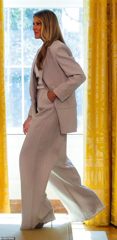 Melania Trump's Elegant Power Suit Makes Statement at White House AI Education Meeting