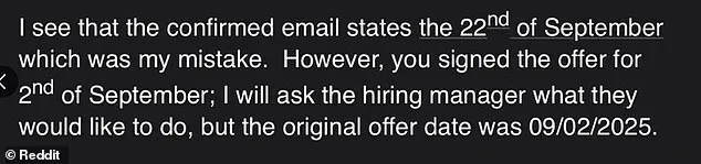 Clerical Error in Employment Offer Sparks Controversy Over Pre-Start Termination