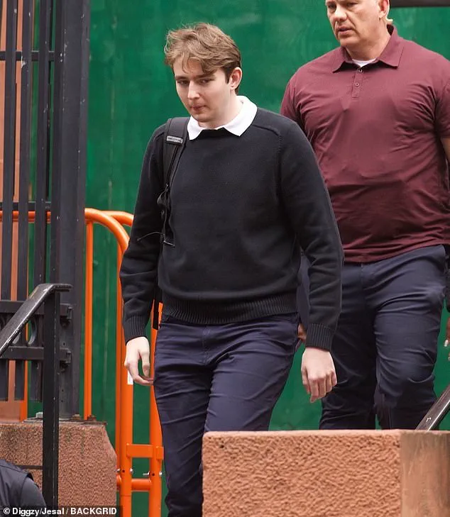 Trump Dismisses Rumors of Son Barron's Academic Struggles at NYU Following His Return to the White House on Jan. 20, 2025