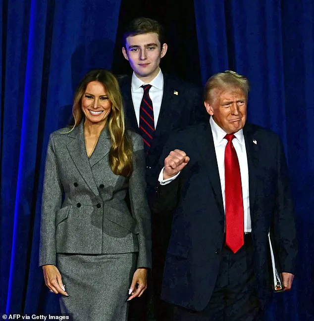 Trump Dismisses Rumors of Son Barron's Academic Struggles at NYU Following His Return to the White House on Jan. 20, 2025