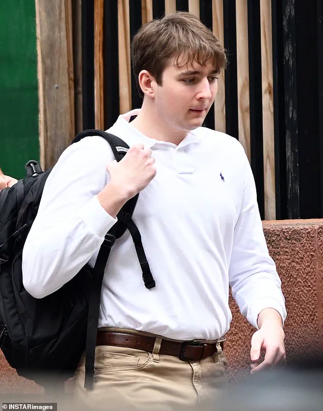 Trump Dismisses Rumors of Son Barron's Academic Struggles at NYU Following His Return to the White House on Jan. 20, 2025