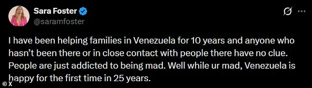 Sara Foster Defends Trump's Venezuela Capture: 'Critics Just Addicted to Being Mad' – As Foreign Policy Controversies Intensify