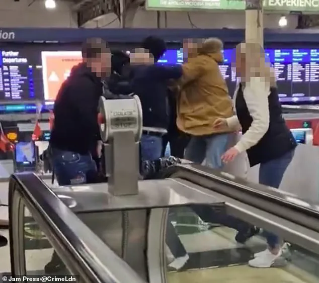 Chaos and Violence at Victoria Station: Brawl Disrupts Commuters and Raises Concerns Over Public Safety