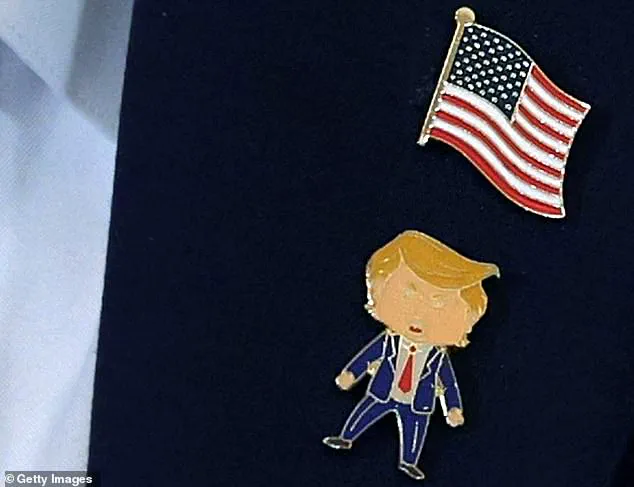 President Trump Displays 'Happy Trump' Pin During Venezuela Oil Talks