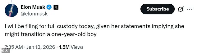 Elon Musk to File for Full Custody of Son Following Mother's Social Media Comments