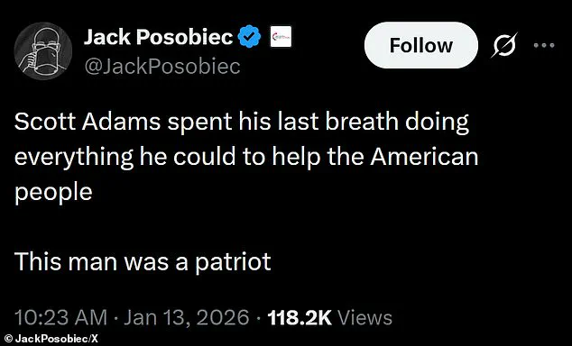 Scott Adams, Creator of Dilbert and Advocate for Cancer Patients, Passes Away