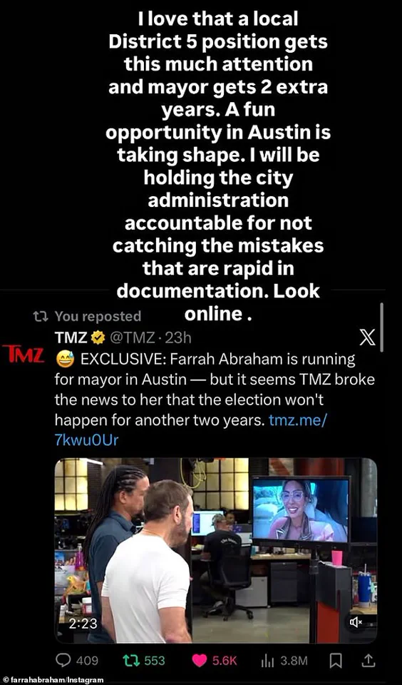 Bureaucratic Timeline Missteps Derail Farrah Abraham's Mayoral Bid, Highlighting Election Regulation Complexities