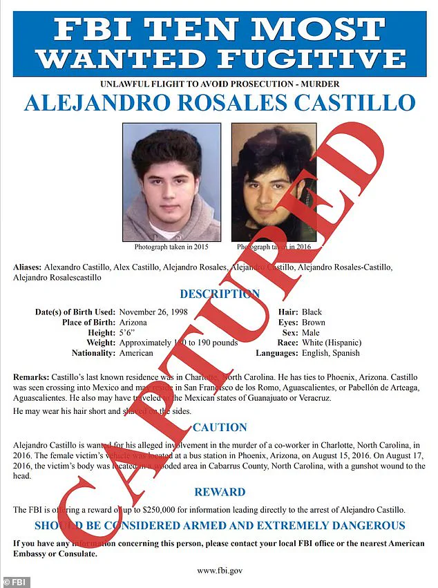 Fugitive Alejandro Rosales Castillo Apprehended in Mexico After 10-Year Elusion, FBI Credits Strategic Operation