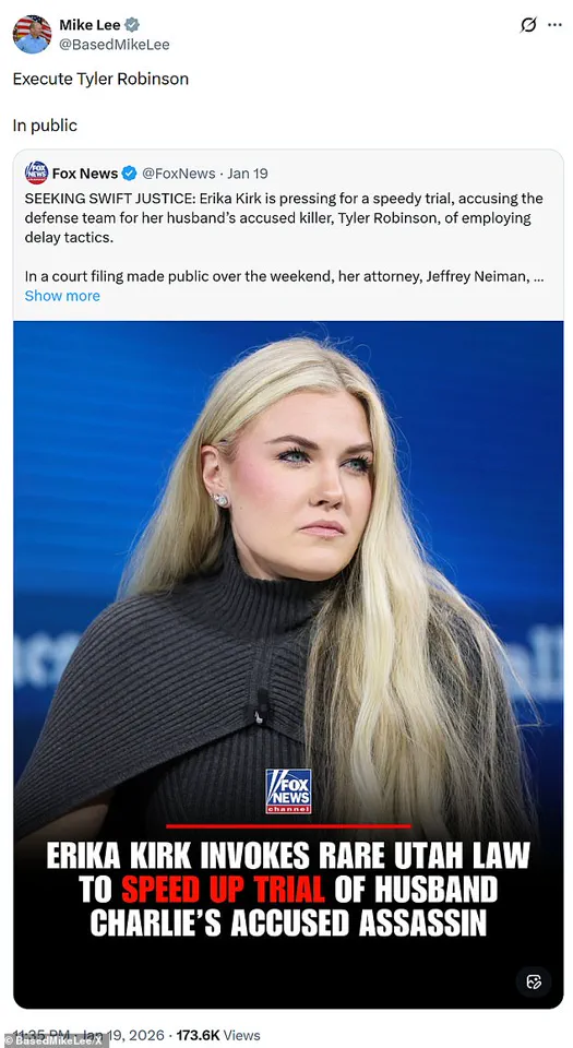 Senator Mike Lee Calls for Public Execution of Tyler Robinson Amid Controversy