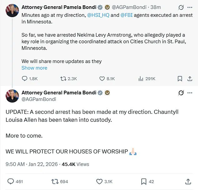 Arrests in Minnesota Church Protest Spark Debate Over Religious Freedom and Civil Disobedience