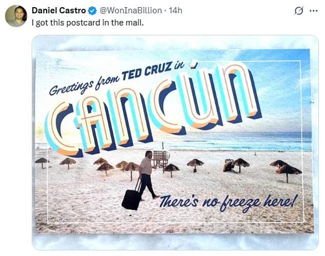 Viral Image of Ted Cruz Boarding Plane Sparks Controversy Over Departure Before Texas Winter Storm