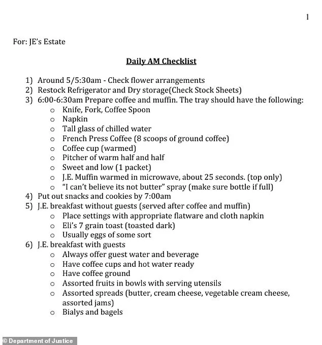 New DOJ Documents Reveal Jeffrey Epstein's Obsessive Control and Eccentricities