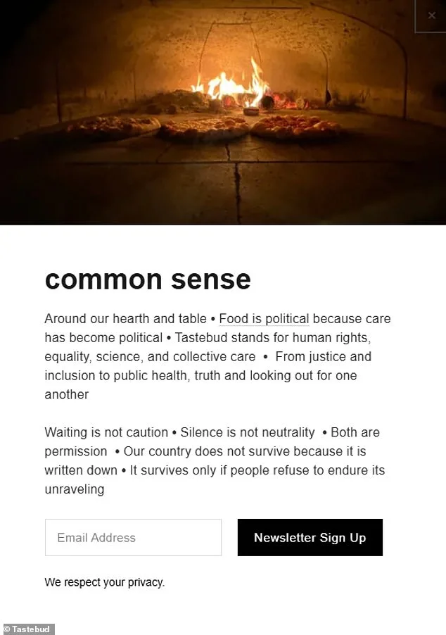 Portland Pizza Restaurant Tastebud's Politically Charged Website Pop-Up Sparks Backlash