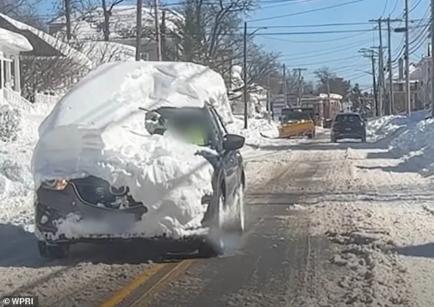 Rhode Island Driver Sparks Outrage for Defying State Law with Snow-Covered Truck After Historic Blizzard