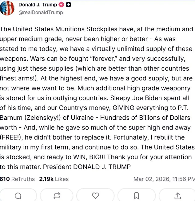 Trump's 'Unlimited' Weapons Claim Clashes with Analysts' Warnings as Iran Tensions Rise