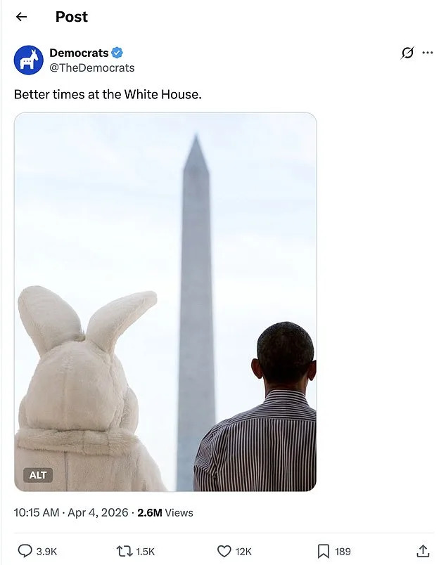 Democratic Party's Easter Post Sparks 'Historical Erasure' Accusations Over Biden's Absence
