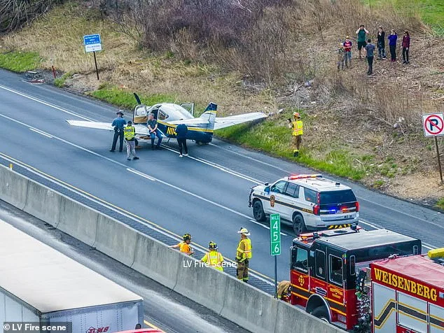 Miraculous Emergency Landing: Plane Safely Touches Down on Pennsylvania Highway, No Injuries Reported