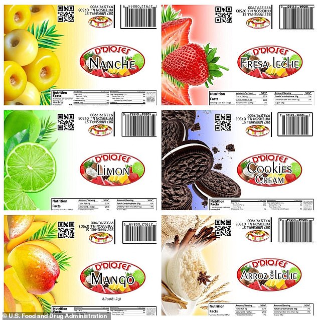 FDA recalls De Dios ice pops in four states over undeclared allergens and dyes.