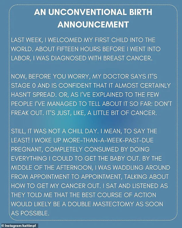 Danielle Timpf Shares Pregnancy and Cancer Diagnosis with Instagram Followers