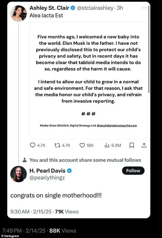 MAGA Influencers Criticize Ashley St. Clair After She Claims Elon Musk Is Father of Her Child
