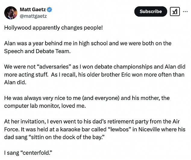 The Long-Standing Feud Between Matt Gaetz and Alan Ritchson: A Rivalry in Spotlight