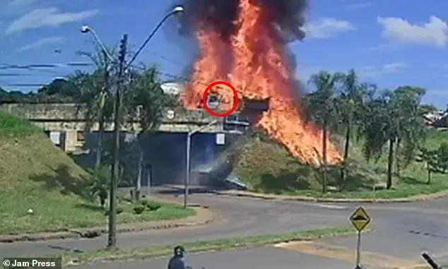 Truck Driver's Daring Escape from Burning Vehicle