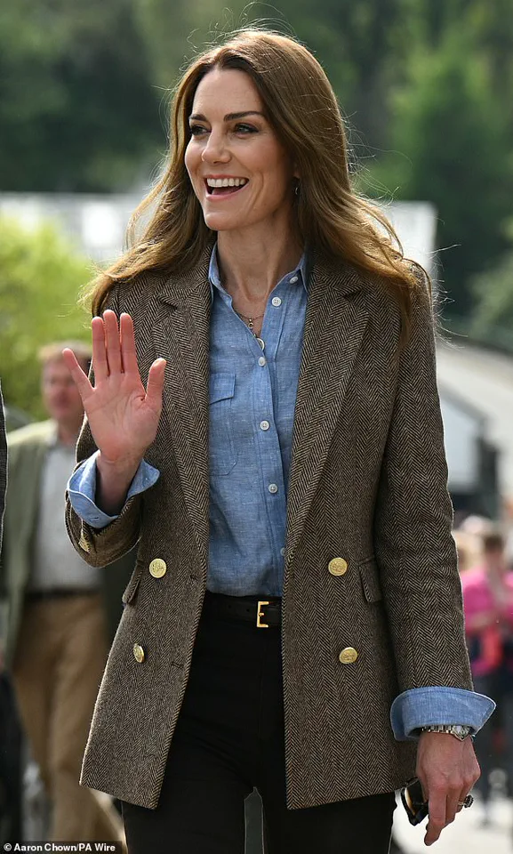 Duchess of Cambridge Embraces 'Bronde' Hair and High-End Fashion on Isle of Mull
