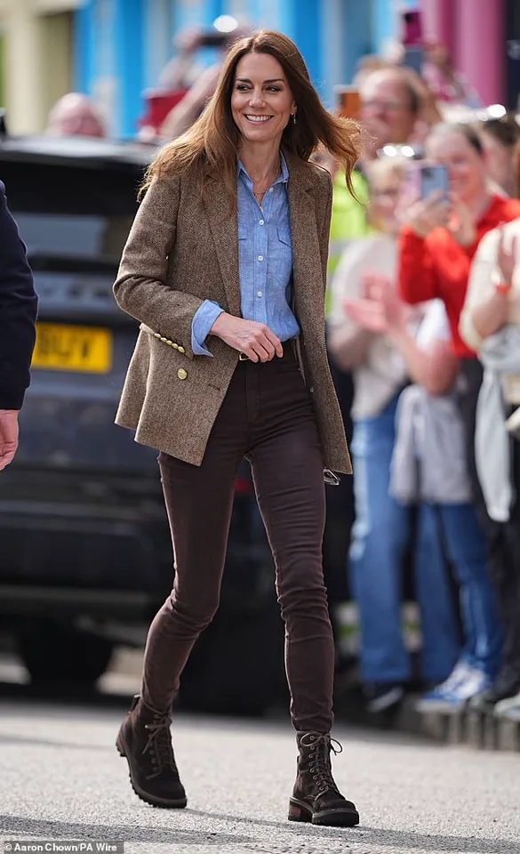 Duchess of Cambridge Embraces 'Bronde' Hair and High-End Fashion on Isle of Mull