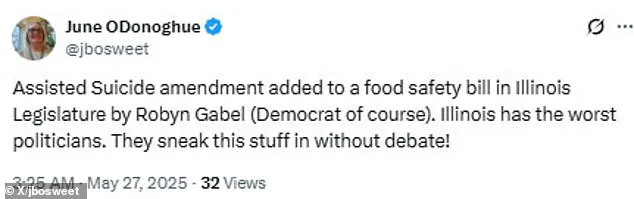 Hidden Assisted Suicide Amendment in Illinois Food Bill Sparks Political Outrage