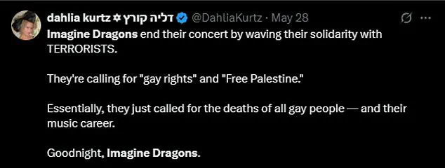 Imagine Dragons' Dan Reynolds Faces Backlash After Palestinian Flag Display at Milan Concert