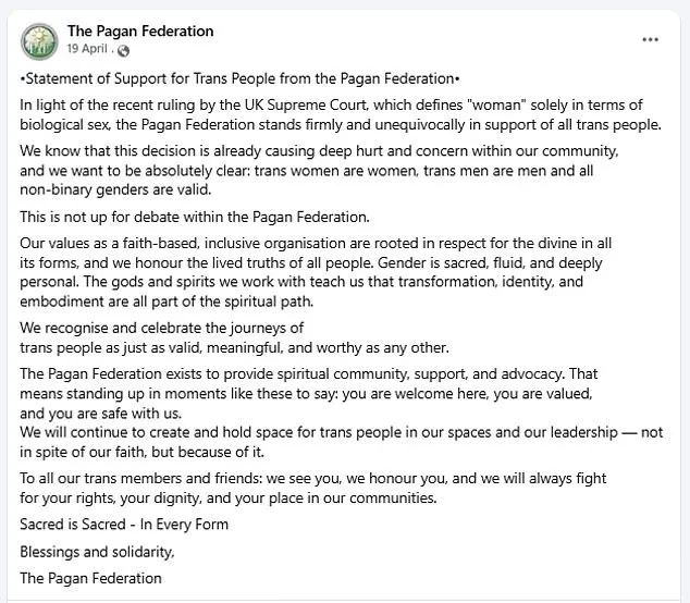 Practising Witch Claims Expulsion from Druid Training Course Over Transphobia Accusation Related to Single-Sex Spaces