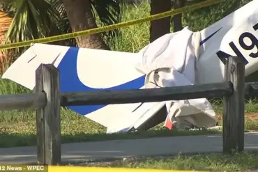 Seven Injured After Small Plane Crashes into Car Near Lantana Airport in Florida